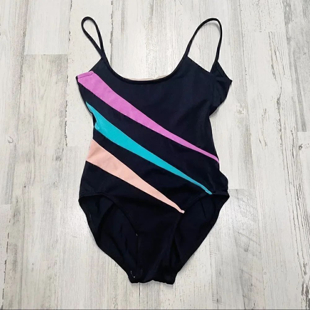 Vintage MAINSTREAM 1970’s Black One Piece